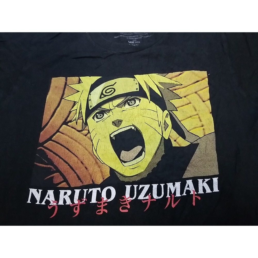Naruto Shippuden Collection Anime T Shirt Black‎ Short Sleeve Crew Neck Small